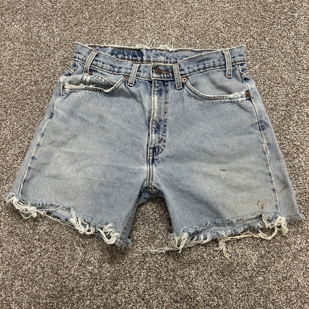 Vintage Levi's Denim Shorts Mens 32 Light Cotton 505 Cutoff Distressed Jorts